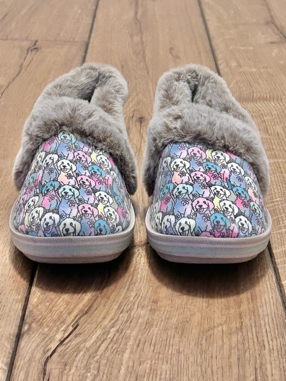 BOBS Skechers Too Cozy Winter Howl Aloha Doodle Slipper Faux Fur Women’s 8 NWOT - Picture 3 of 15